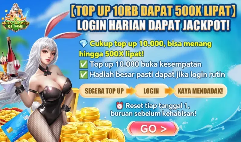 TOP UP 10RB DAPAT 500X LIPAT - LOGIN HARIAN DAPAT JACKPOT